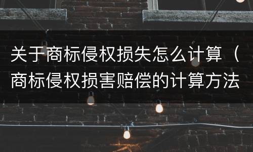 关于商标侵权损失怎么计算（商标侵权损害赔偿的计算方法）