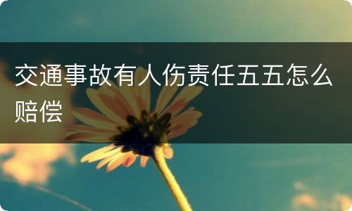 交通事故有人伤责任五五怎么赔偿