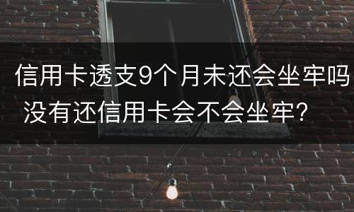 信用卡透支9个月未还会坐牢吗 没有还信用卡会不会坐牢?