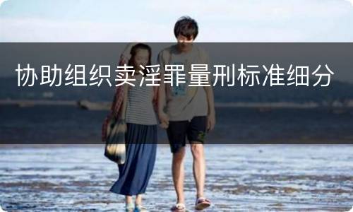 协助组织卖淫罪量刑标准细分