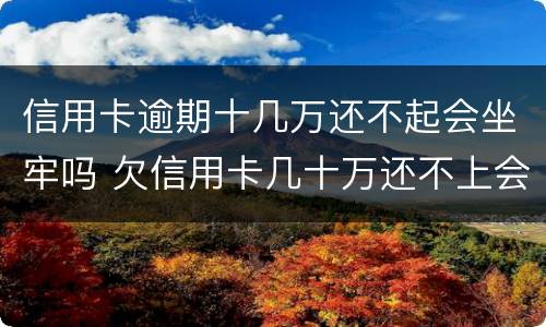 信用卡逾期十几万还不起会坐牢吗 欠信用卡几十万还不上会坐牢吗