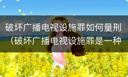 破坏广播电视设施罪如何量刑（破坏广播电视设施罪是一种以广播电视设施）