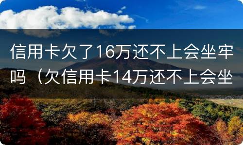 信用卡欠了16万还不上会坐牢吗（欠信用卡14万还不上会坐牢么）