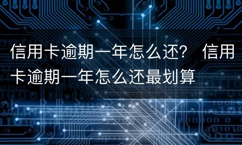 信用卡逾期一年怎么还？ 信用卡逾期一年怎么还最划算