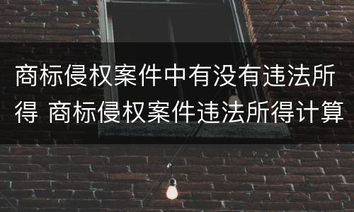商标侵权案件中有没有违法所得 商标侵权案件违法所得计算
