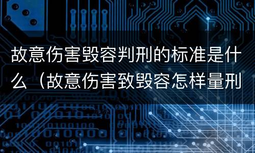 故意伤害毁容判刑的标准是什么（故意伤害致毁容怎样量刑）