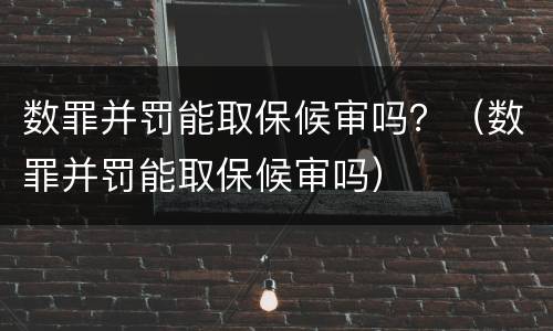 数罪并罚能取保候审吗？（数罪并罚能取保候审吗）