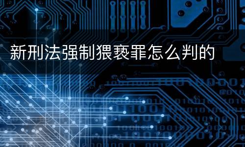 新刑法强制猥亵罪怎么判的