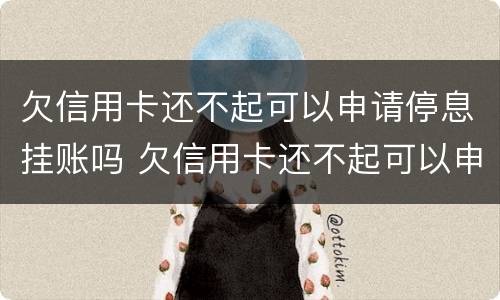 欠信用卡还不起可以申请停息挂账吗 欠信用卡还不起可以申请停息挂账吗怎么办