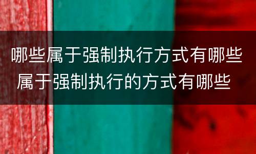 哪些属于强制执行方式有哪些 属于强制执行的方式有哪些