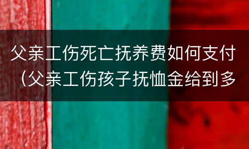 父亲工伤死亡抚养费如何支付（父亲工伤孩子抚恤金给到多少岁）