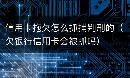 信用卡拖欠怎么抓捕判刑的（欠银行信用卡会被抓吗）