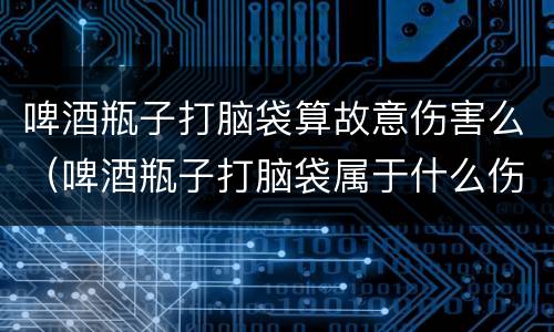 啤酒瓶子打脑袋算故意伤害么（啤酒瓶子打脑袋属于什么伤害）