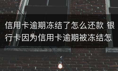 信用卡逾期冻结了怎么还款 银行卡因为信用卡逾期被冻结怎么办