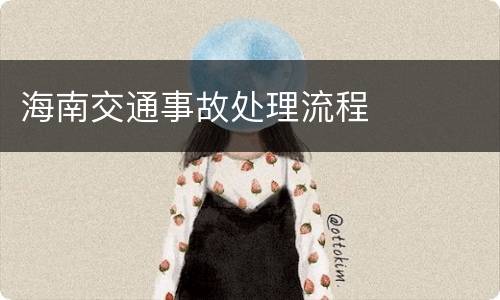 海南交通事故处理流程