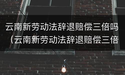 云南新劳动法辞退赔偿三倍吗（云南新劳动法辞退赔偿三倍吗多少钱）