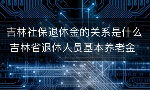 吉林社保退休金的关系是什么 吉林省退休人员基本养老金