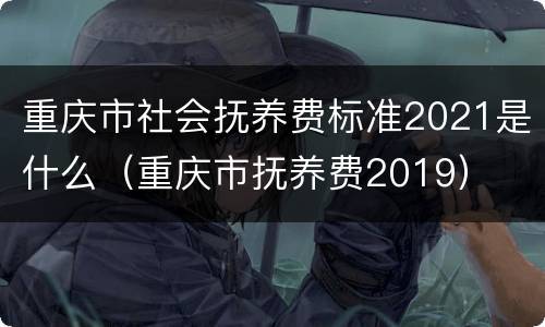重庆市社会抚养费标准2021是什么（重庆市抚养费2019）