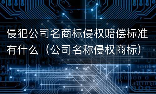 侵犯公司名商标侵权赔偿标准有什么（公司名称侵权商标）