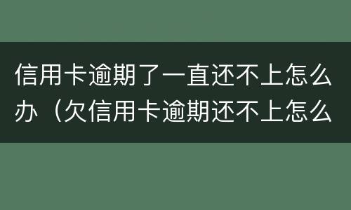 信用卡逾期了一直还不上怎么办（欠信用卡逾期还不上怎么办）