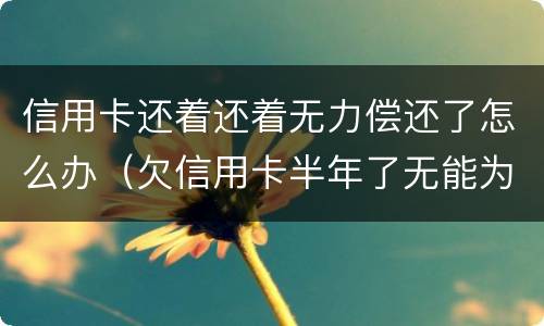 信用卡还着还着无力偿还了怎么办（欠信用卡半年了无能为力偿还怎么办）