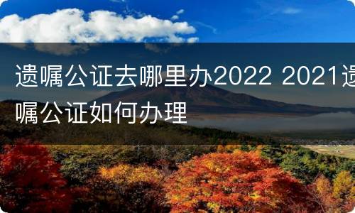 遗嘱公证去哪里办2022 2021遗嘱公证如何办理