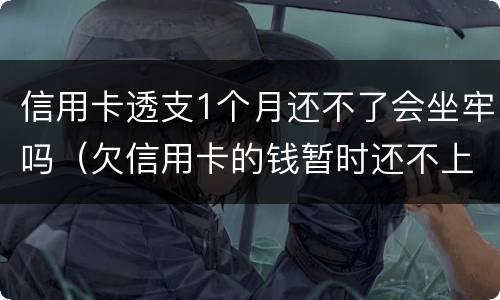 信用卡透支1个月还不了会坐牢吗（欠信用卡的钱暂时还不上会坐牢吗）