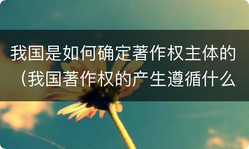 我国是如何确定著作权主体的（我国著作权的产生遵循什么原则）
