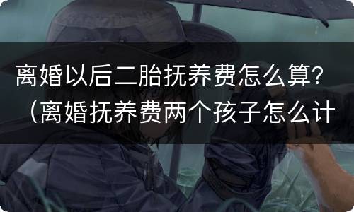 离婚以后二胎抚养费怎么算？（离婚抚养费两个孩子怎么计算抚养费）