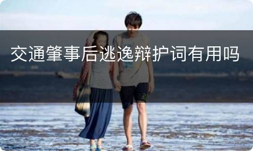 交通肇事后逃逸辩护词有用吗