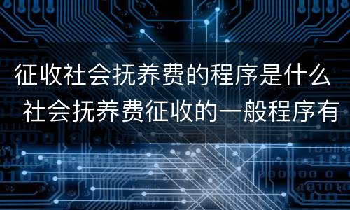 征收社会抚养费的程序是什么 社会抚养费征收的一般程序有哪些