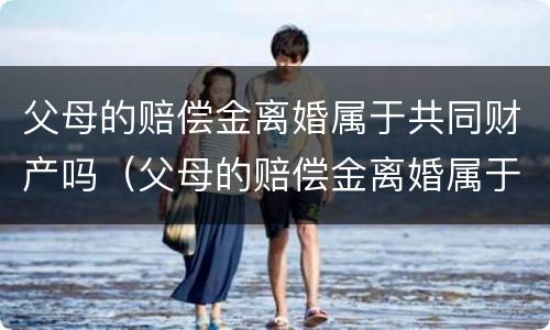 父母的赔偿金离婚属于共同财产吗（父母的赔偿金离婚属于共同财产吗）