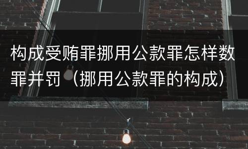 构成受贿罪挪用公款罪怎样数罪并罚（挪用公款罪的构成）