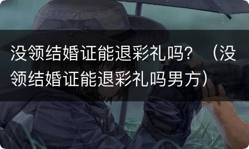 没领结婚证能退彩礼吗？（没领结婚证能退彩礼吗男方）