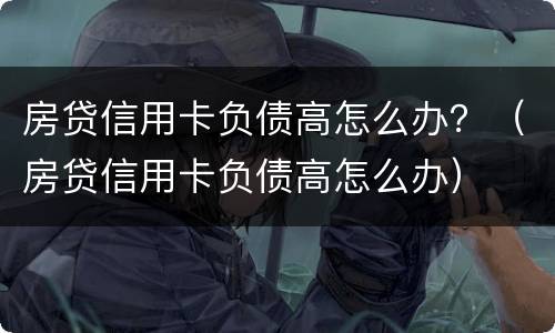 房贷信用卡负债高怎么办？（房贷信用卡负债高怎么办）