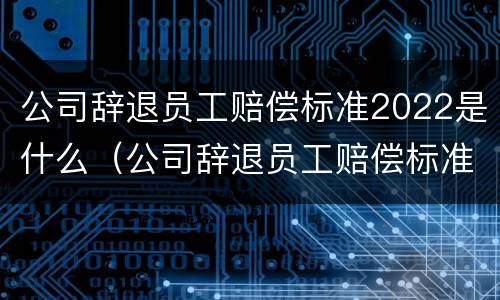 公司辞退员工赔偿标准2022是什么（公司辞退员工赔偿标准2022是什么时候发）