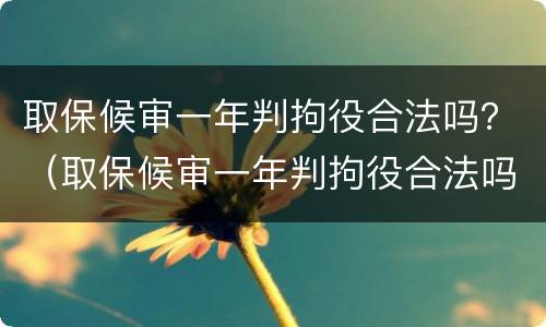 取保候审一年判拘役合法吗？（取保候审一年判拘役合法吗多少钱）