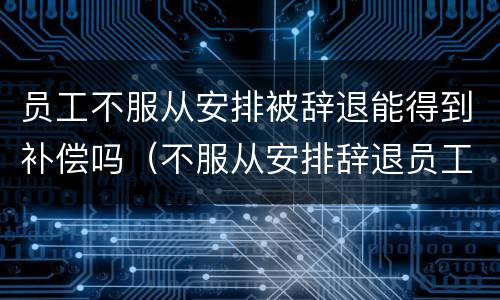 员工不服从安排被辞退能得到补偿吗（不服从安排辞退员工怎么补偿）