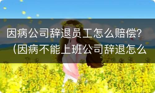 因病公司辞退员工怎么赔偿？（因病不能上班公司辞退怎么赔偿）
