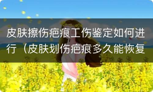 皮肤擦伤疤痕工伤鉴定如何进行（皮肤划伤疤痕多久能恢复）
