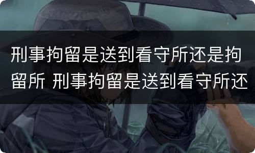 刑事拘留是送到看守所还是拘留所 刑事拘留是送到看守所还是拘留所执行