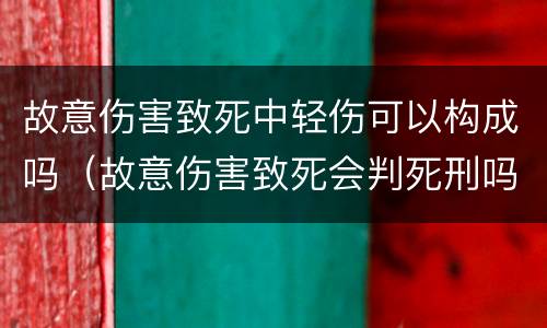 故意伤害致死中轻伤可以构成吗（故意伤害致死会判死刑吗）