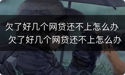 欠了好几个网贷还不上怎么办 欠了好几个网贷还不上怎么办呢