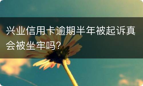 兴业信用卡逾期半年被起诉真会被坐牢吗?