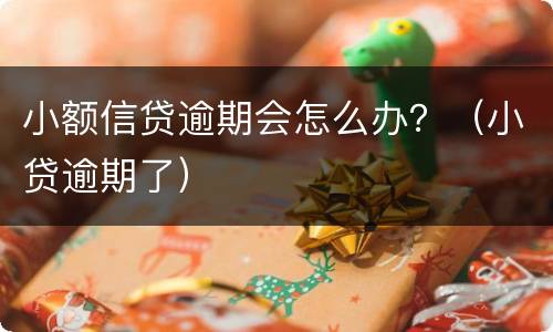 小额信贷逾期会怎么办？（小贷逾期了）
