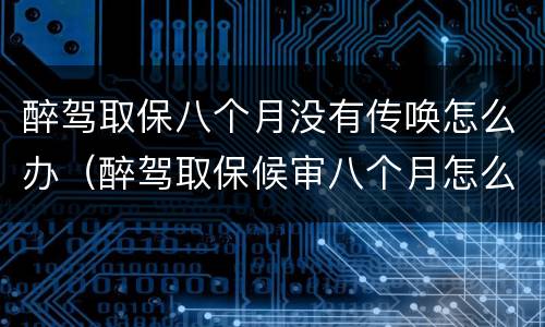 醉驾取保八个月没有传唤怎么办（醉驾取保候审八个月怎么没处理）