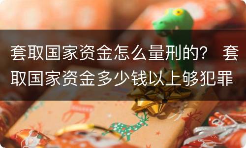 套取国家资金怎么量刑的？ 套取国家资金多少钱以上够犯罪