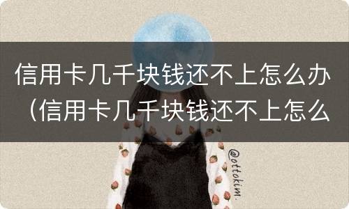 信用卡几千块钱还不上怎么办（信用卡几千块钱还不上怎么办呢）