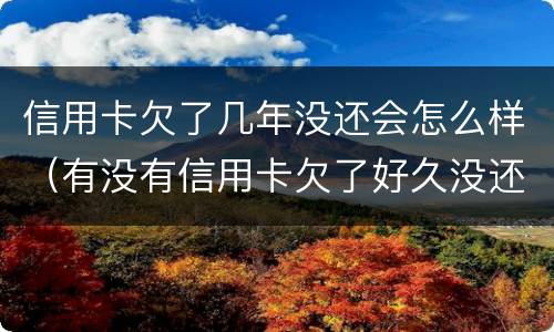 信用卡欠了几年没还会怎么样（有没有信用卡欠了好久没还的）