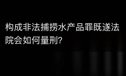 构成非法捕捞水产品罪既遂法院会如何量刑？
